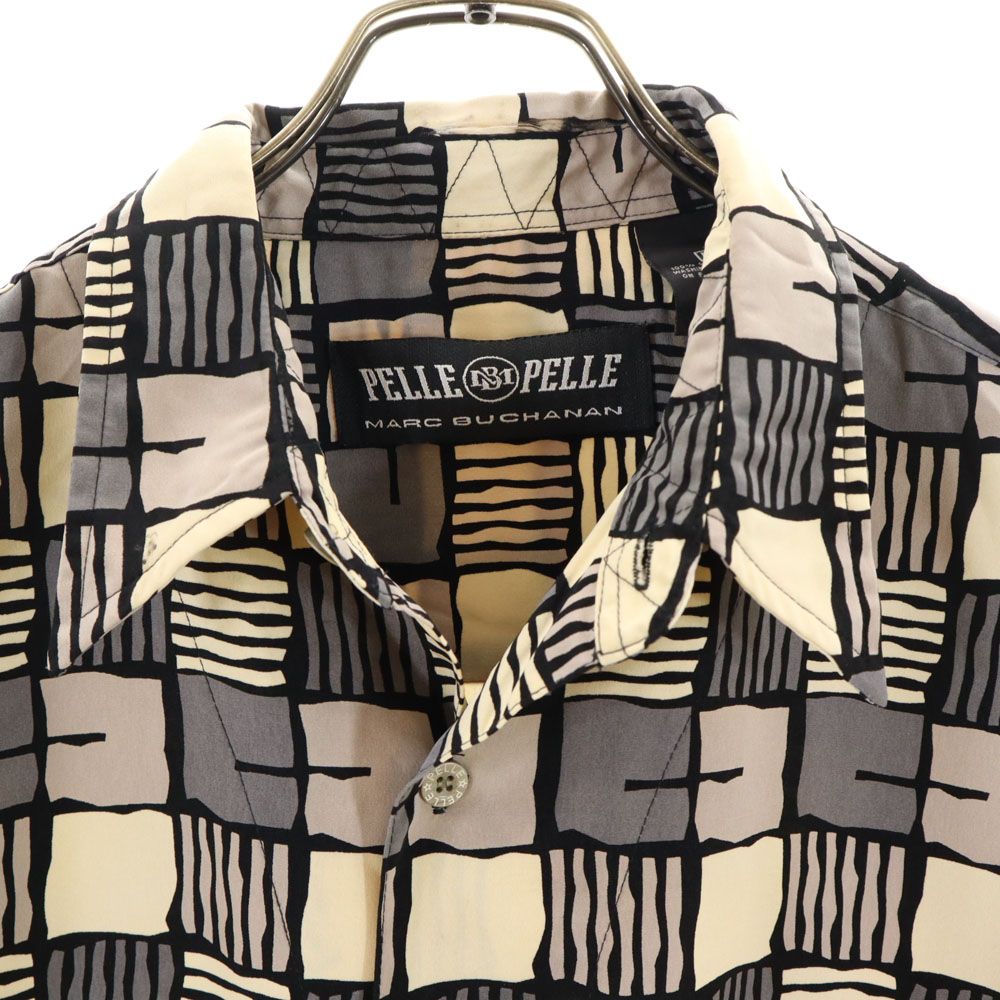 pellepelle ペレペレ 総柄 半袖 シャツ M グレー系 メンズ