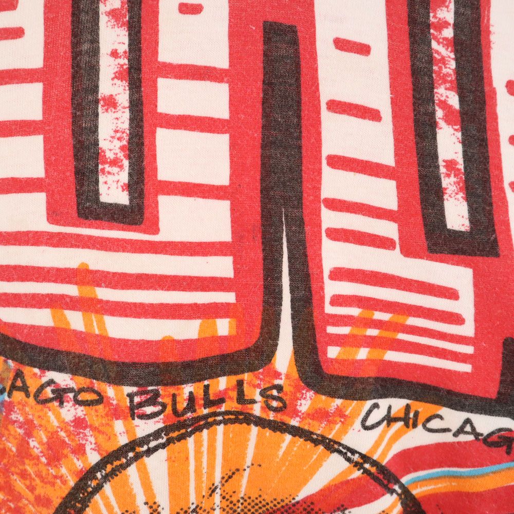 MAGIC JOHNSON TS マジックジョンソン 90s NBA シカゴブルス 両面プリント 半袖 Tシャツ レッド系 バスケットボール メンズ