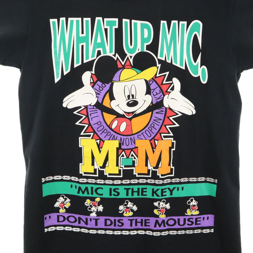 オールド 90s ミッキー 半袖 Tシャツ ブラック OLD メンズ