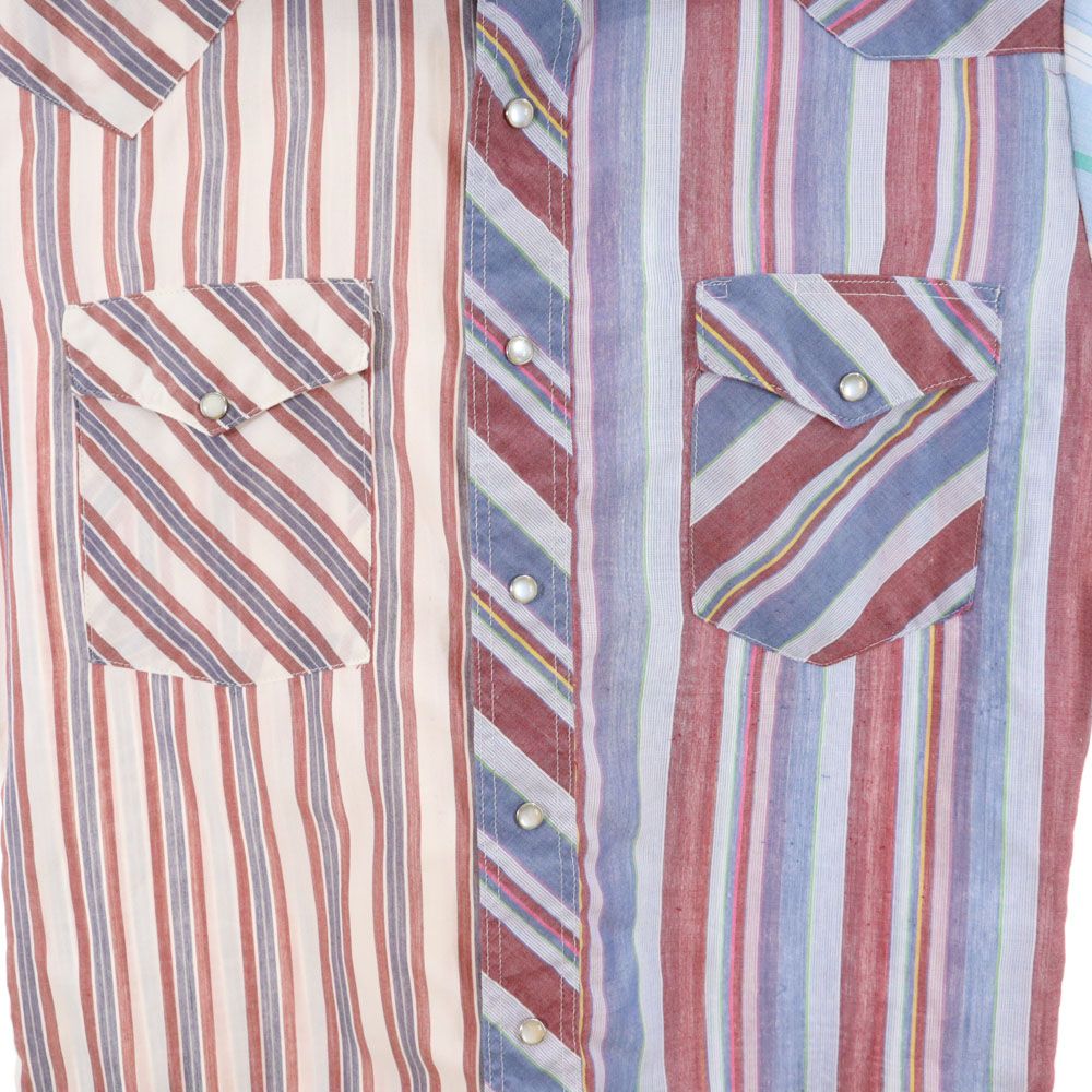 Wrangler ラングラー 70s 80s ヴィンテージ ストライプ柄 半袖 ウエスタンシャツ メンズ