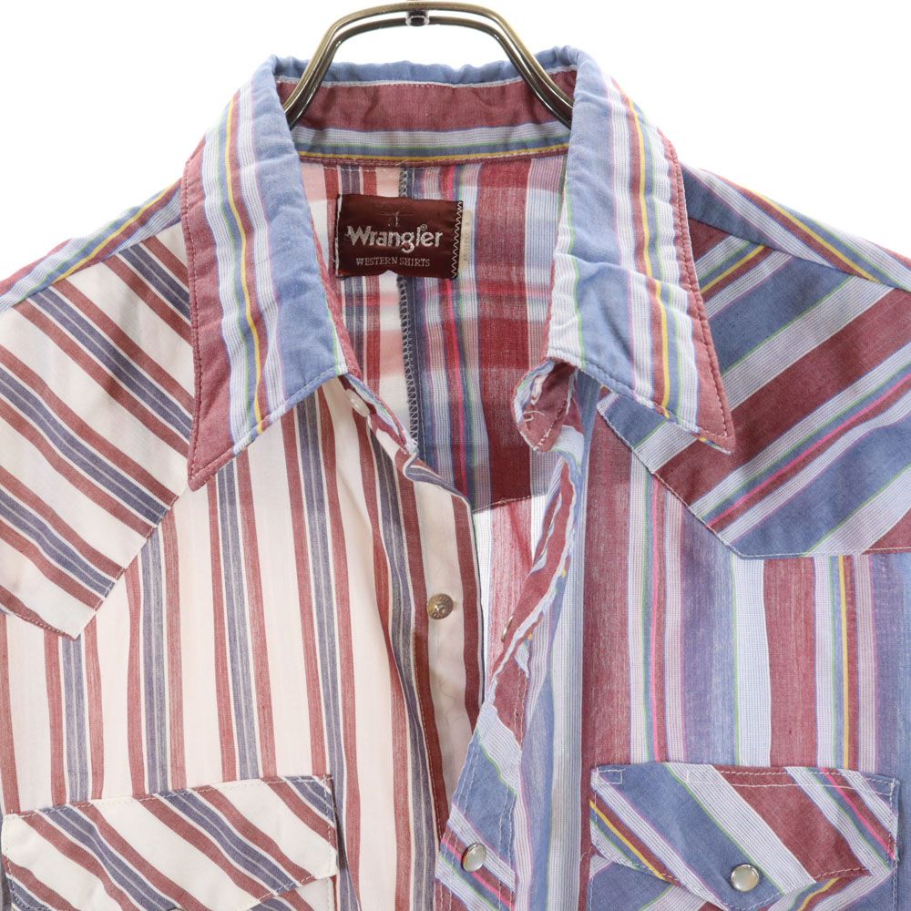Wrangler ラングラー 70s 80s ヴィンテージ ストライプ柄 半袖 ウエスタンシャツ メンズ