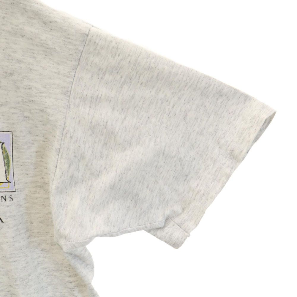 OLD オールド 90s プリント 半袖 Tシャツ グレー メンズ