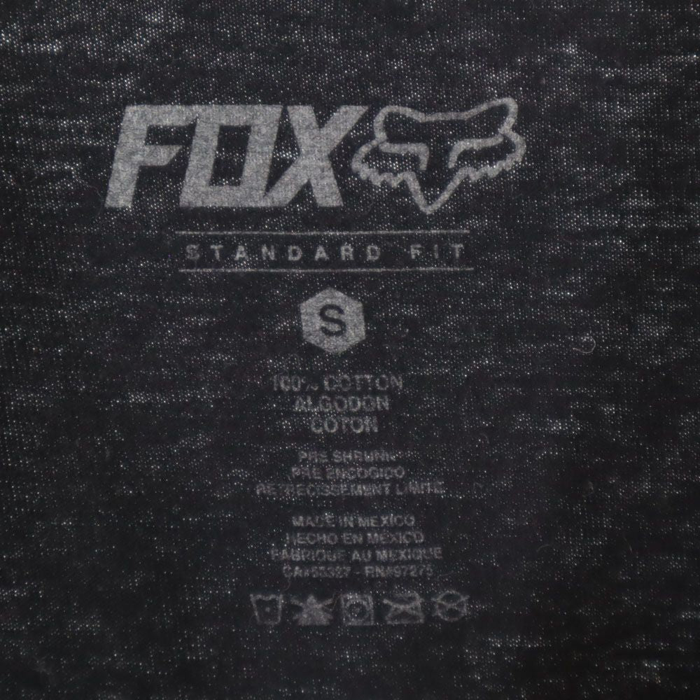FOX フォックス プリント 半袖 Tシャツ S ブラック メンズ