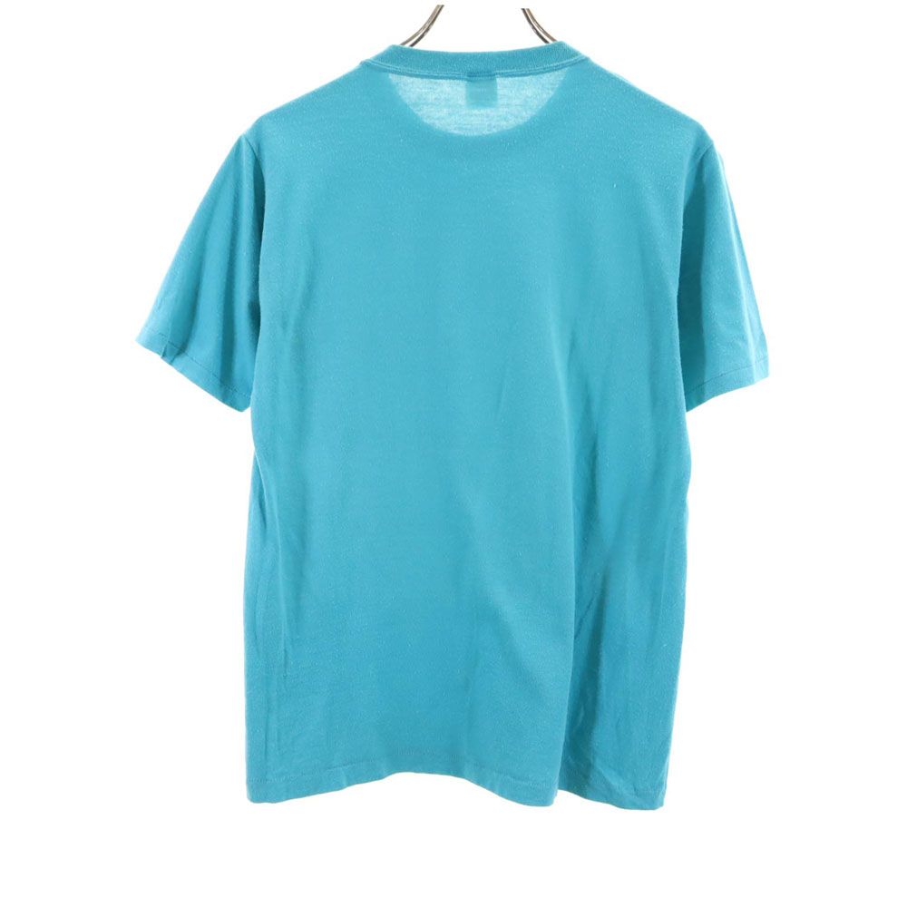 sportswear スポーツウェア 70s 80s USA製 ヴィンテージ プリント 半袖 Tシャツ M 水色 メンズ