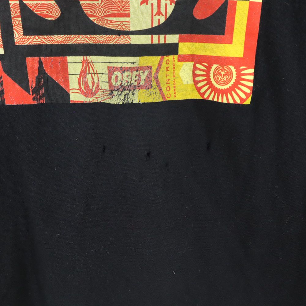 OBEY オベイ プリント 半袖 Tシャツ M ブラック メンズ