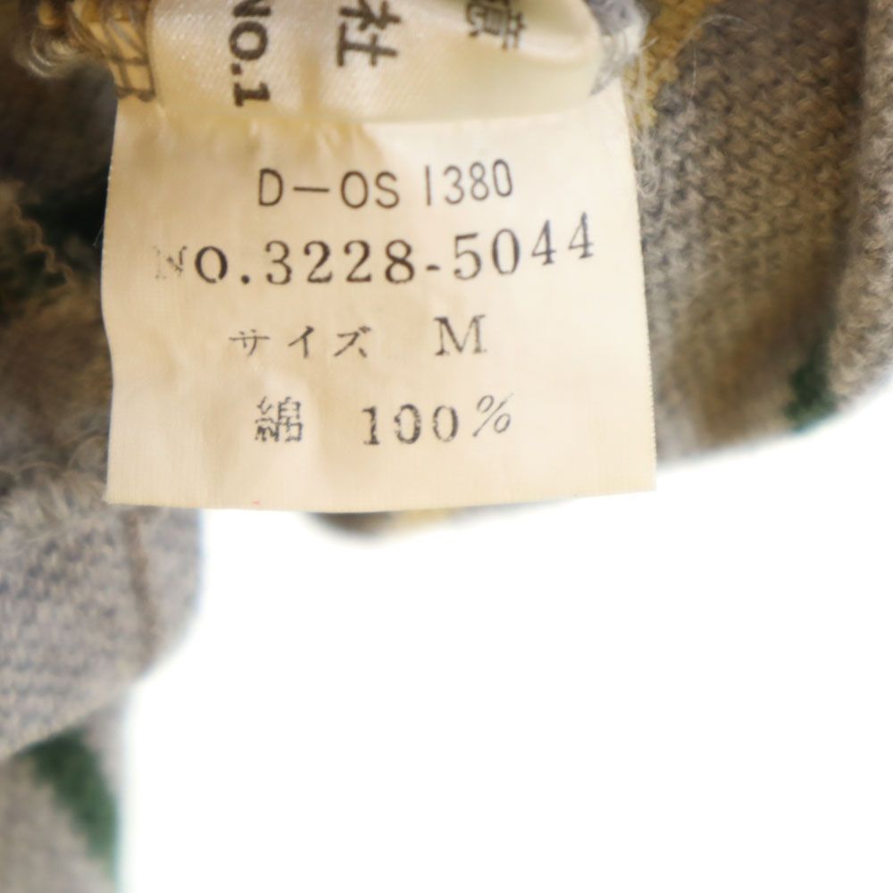 アイムプロダクト 日本製 イッセイミヤケ ボーダー柄 半袖 ポロシャツ M グレー系 im product 鹿の子地 イッセイミヤケ メンズ