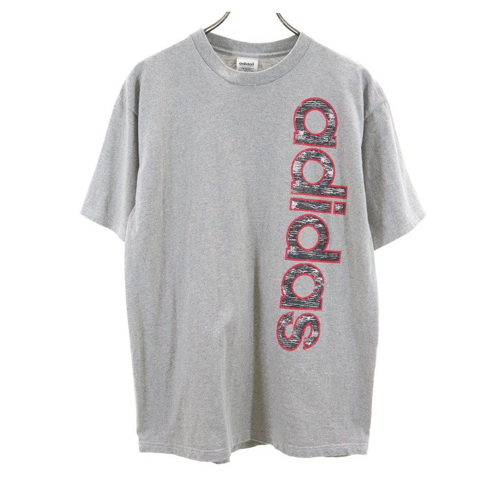 adidas アディダス 90s USA製 オールド 半袖 Tシャツ M グレー系 メンズ