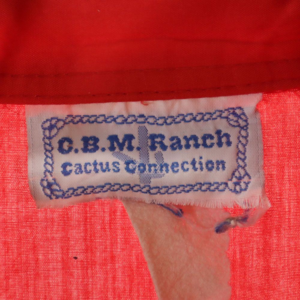 cactus connection CBM Ranch 70s 80s ヴィンテージ 半袖 ウエスタンシャツ レッド系 メンズ