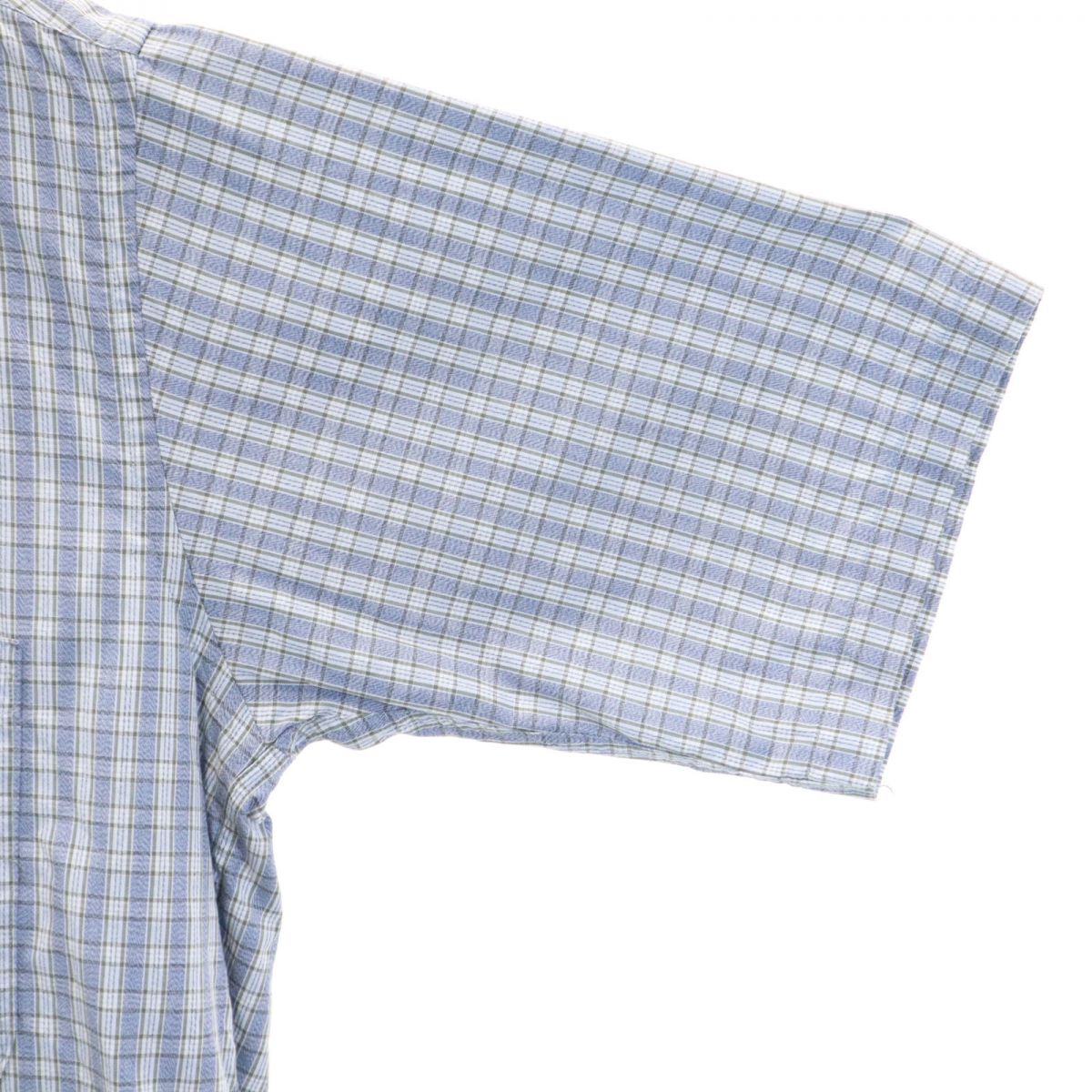 Burberrys バーバリーズ 90s オールド チェック柄 半袖 ボタンダウンシャツ M ブルー系 メンズ