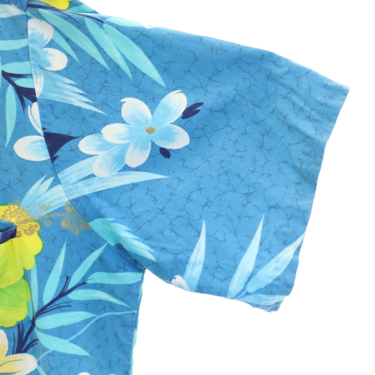 Sears HAWAII 70s ヴィンテージ 総柄 半袖 アロハシャツ ブルー系 Sears HAWAII メンズ