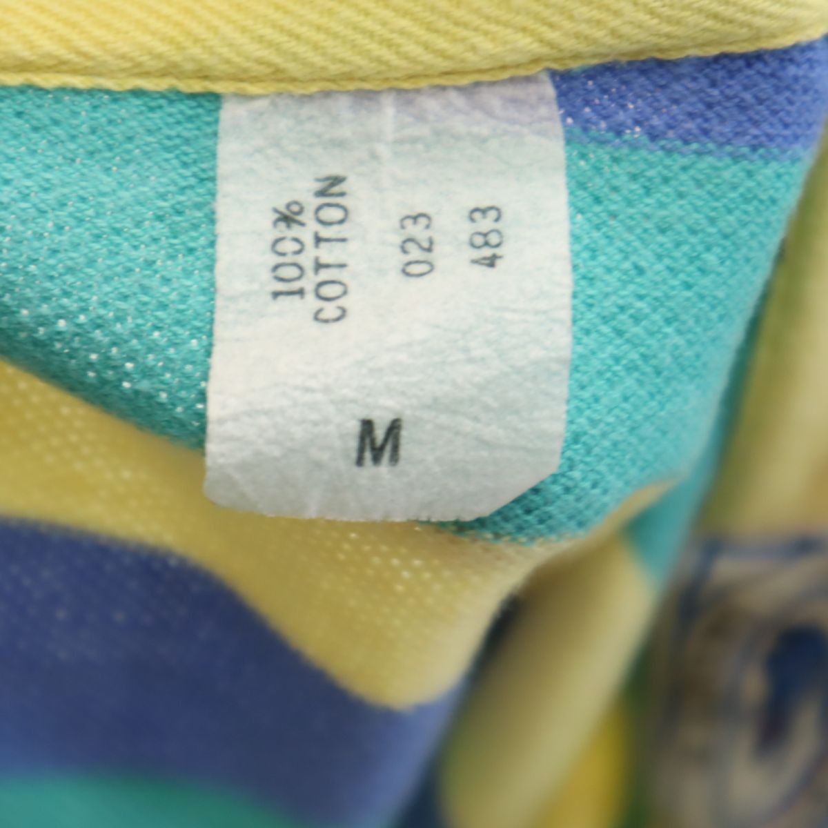 IZOD LACOSTE アイゾットラコステ 70s 80s 糸巻きタグ ヴィンテージ ボーダー 半袖 ポロシャツ M 鹿の子 LACOSTE メンズ