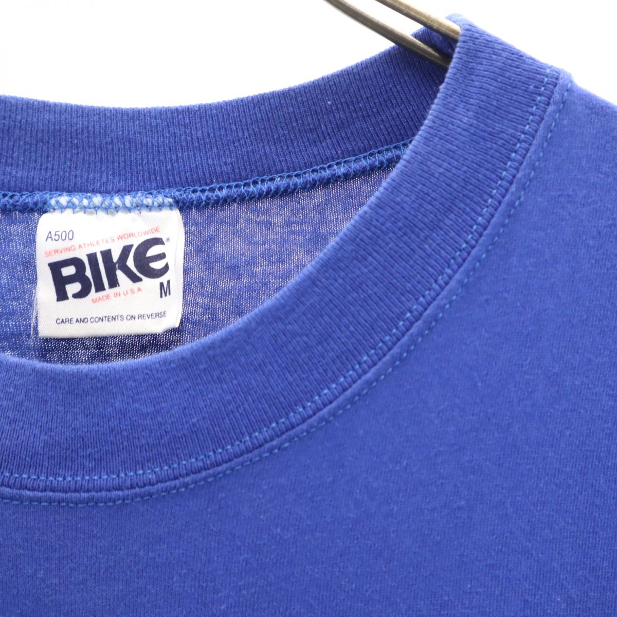 BIKE 90s USA製 オールド プリント 野球 半袖 Tシャツ M ブルー メンズ