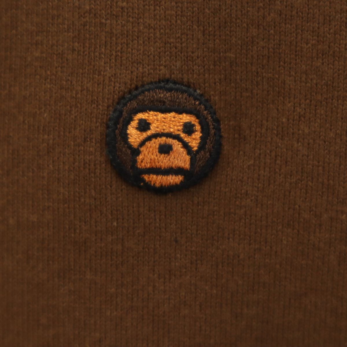 未使用 A BATHING APE アベイシングエイプ 日本製 半袖 Tシャツ S ブラウン×白 Baby Milo メンズ