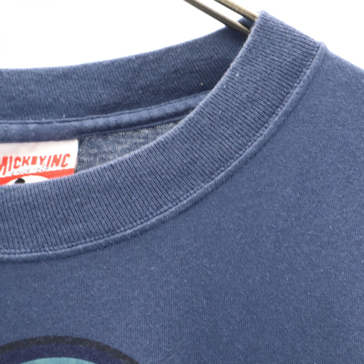 MICKEY,INC 90s USA製 オールド 半袖 ディズニーワールド 25周年記念 Tシャツ L ネイビー ミッキー ミッキーマウス メンズ
