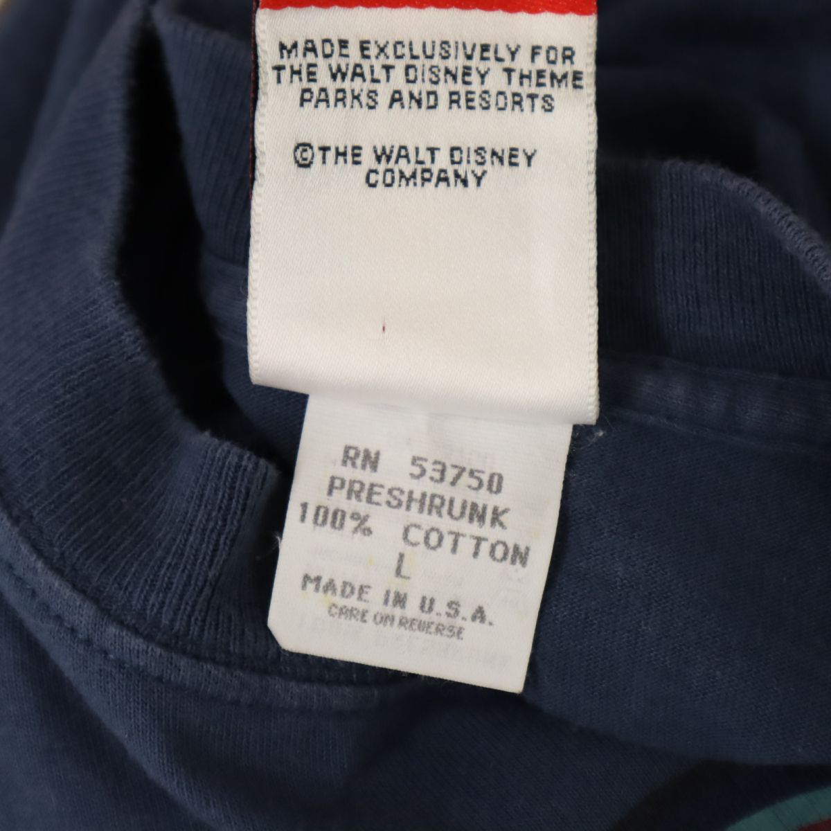 MICKEY,INC 90s USA製 オールド 半袖 ディズニーワールド 25周年記念 Tシャツ L ネイビー ミッキー ミッキーマウス メンズ