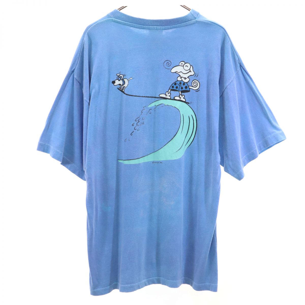 ARNOLD 90s オールド バックプリント 半袖 Tシャツ XL 水色 メンズ