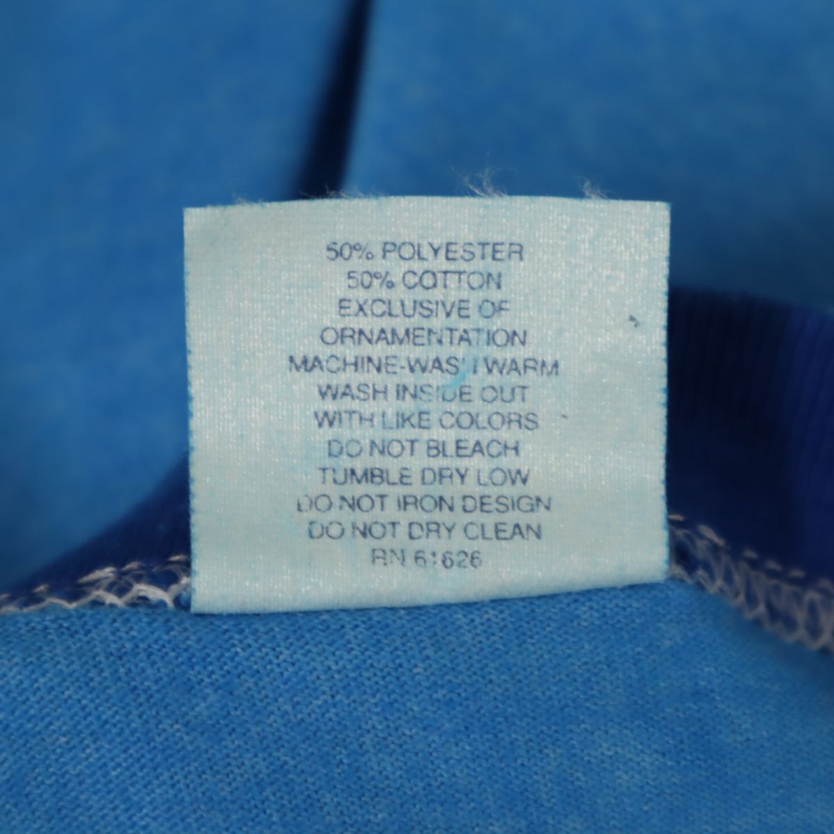 Velva Sheen ベルバシーン 90s USA製 オールド リンガー 半袖 Vネック Tシャツ L 青系 ミッキーマウス メンズ