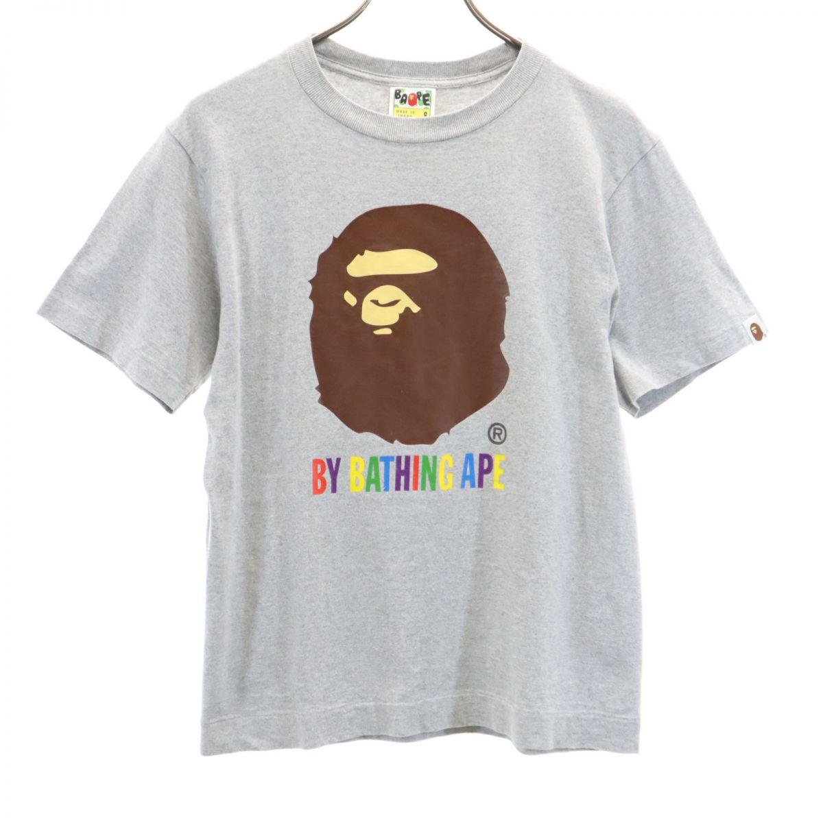アベイシングエイプ 日本製 半袖 Tシャツ S グレー A BATHING APE メンズ