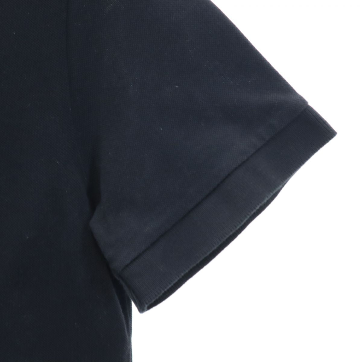 RAF BY RAF SIMONS ラフバイラフシモンズ 半袖 ポロシャツ S 黒 鹿の子地 メンズ