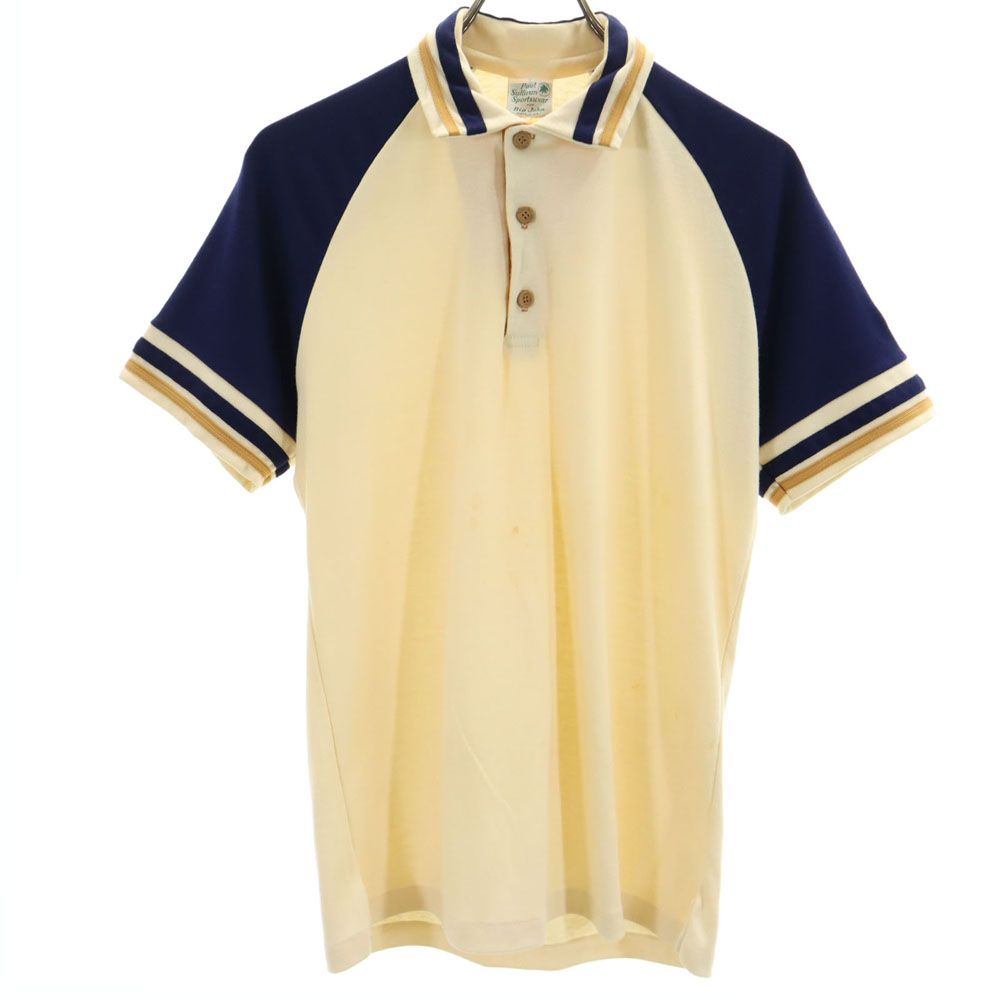 BIG JOHN ビッグジョン 90s USA製 オールド 半袖 ポロシャツ ベージュ系 メンズ
