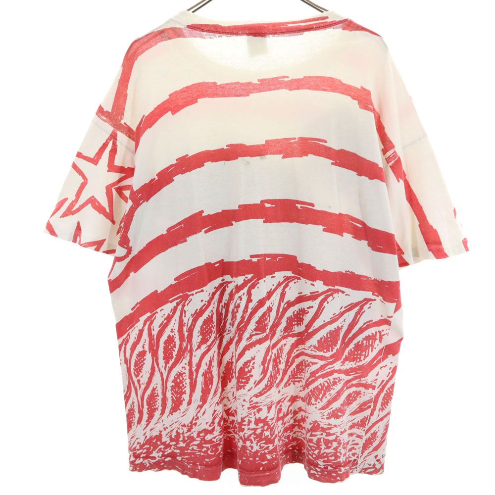 SUN BIG 90s オールド プリント 半袖 Tシャツ ホワイト系 ハーレーダビッドソン メンズ