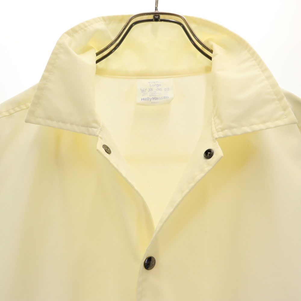 HELLY HANSEN ヘリーハンセン 80s ヴィンテージ ナイロン コーチジャケット L アイボリー 裏起毛 メンズ