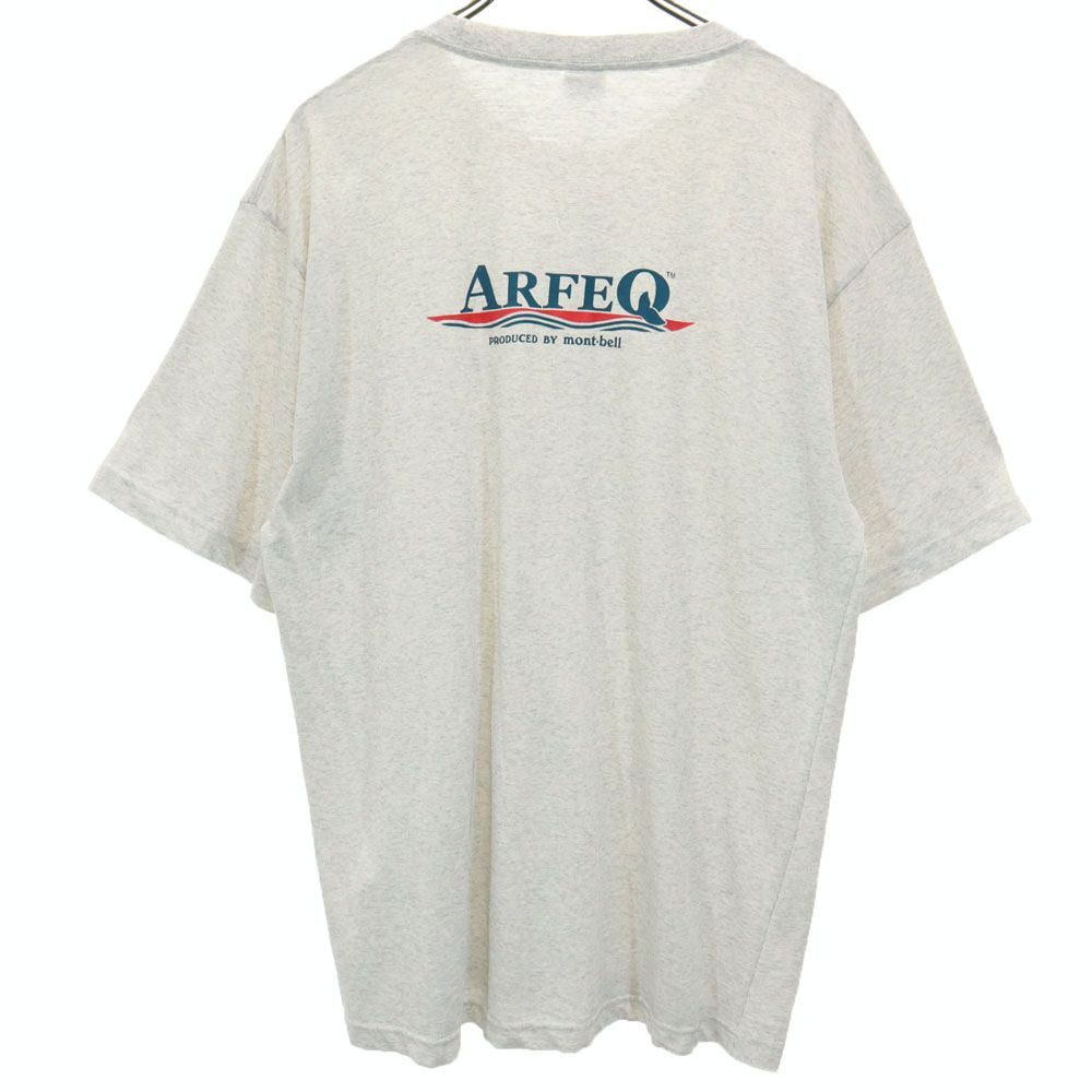 モンベル 日本製 アウトドア バックプリント 半袖 Tシャツ XL グレー mont-bell メンズ