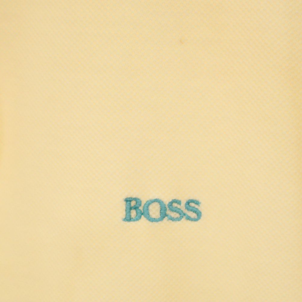 HUGO BOSS ヒューゴボス 半袖 ポロシャツ L オレンジ系 鹿の子地 メンズ