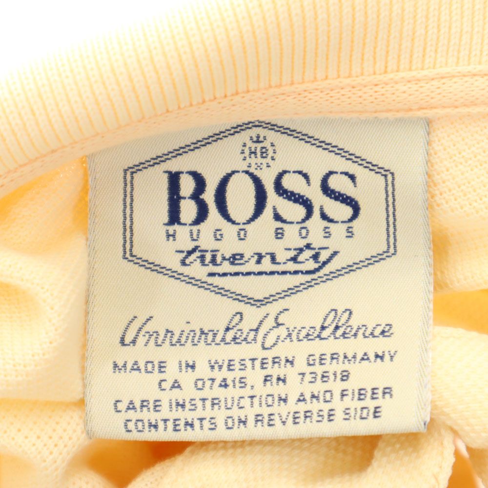 HUGO BOSS ヒューゴボス 半袖 ポロシャツ L オレンジ系 鹿の子地 メンズ