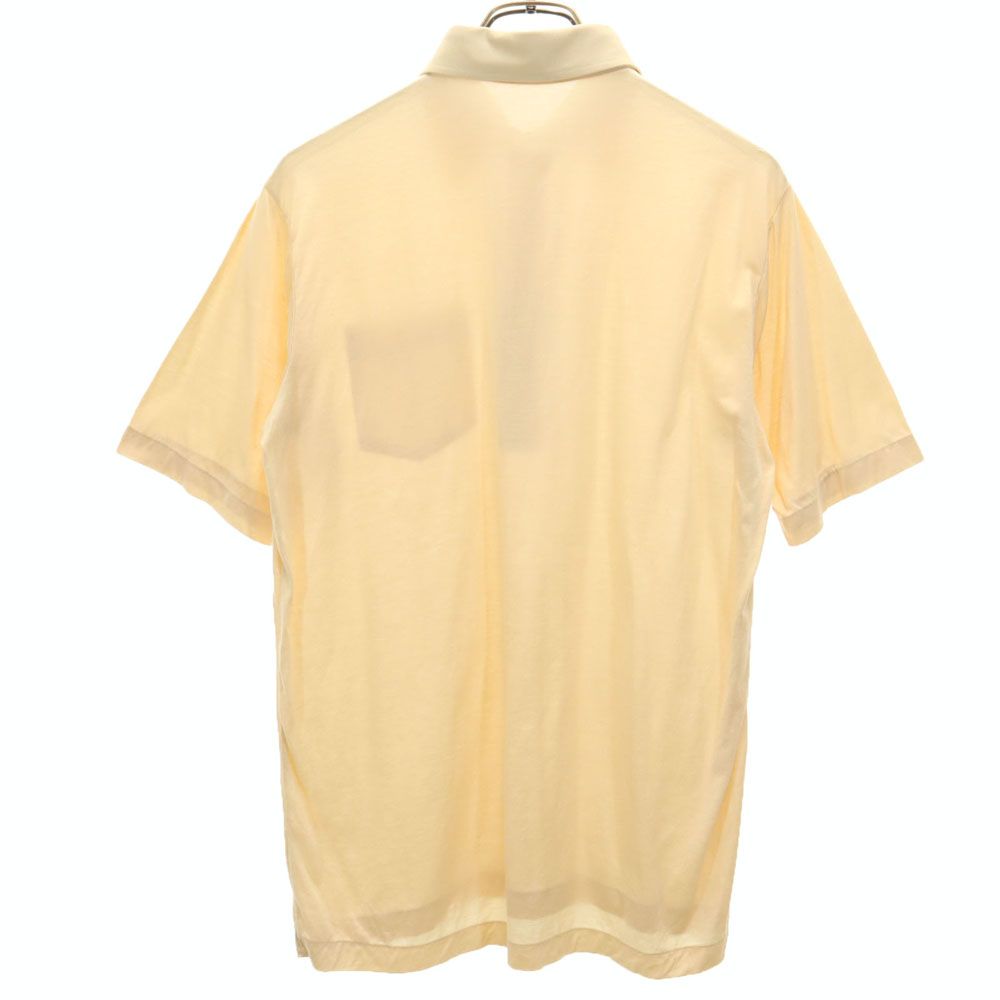 YVES SAINT LAURENT イヴサンローラン 90s オールド 半袖 ポロシャツ オレンジ系 胸ポケット付き メンズ