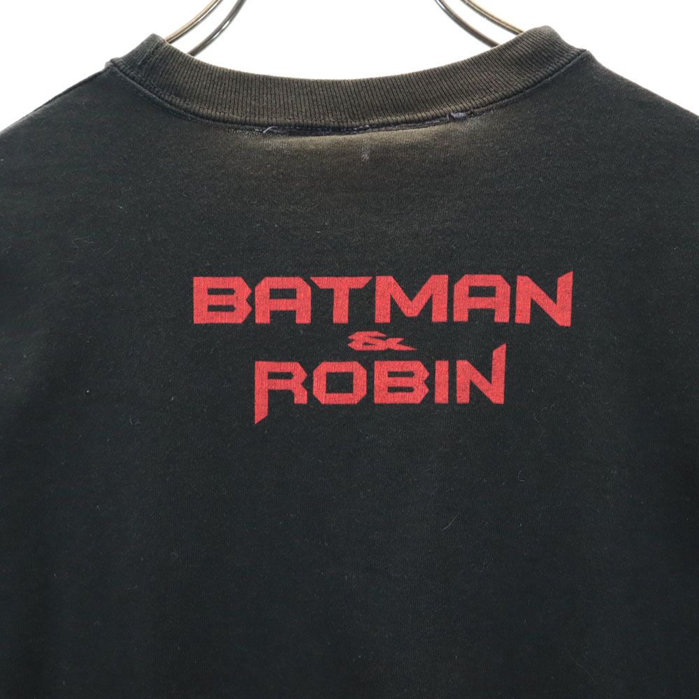 Warner Bros ワーナーブラザース 90s BATMAN オールド USA製 プリント 半袖 Tシャツ S ブラック系 キッズ