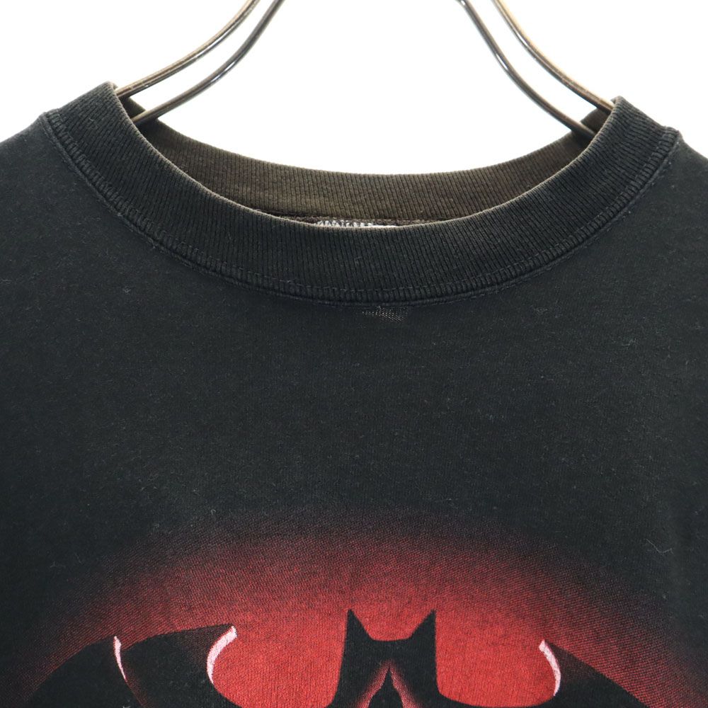 Warner Bros ワーナーブラザース 90s BATMAN オールド USA製 プリント 半袖 Tシャツ S ブラック系 キッズ