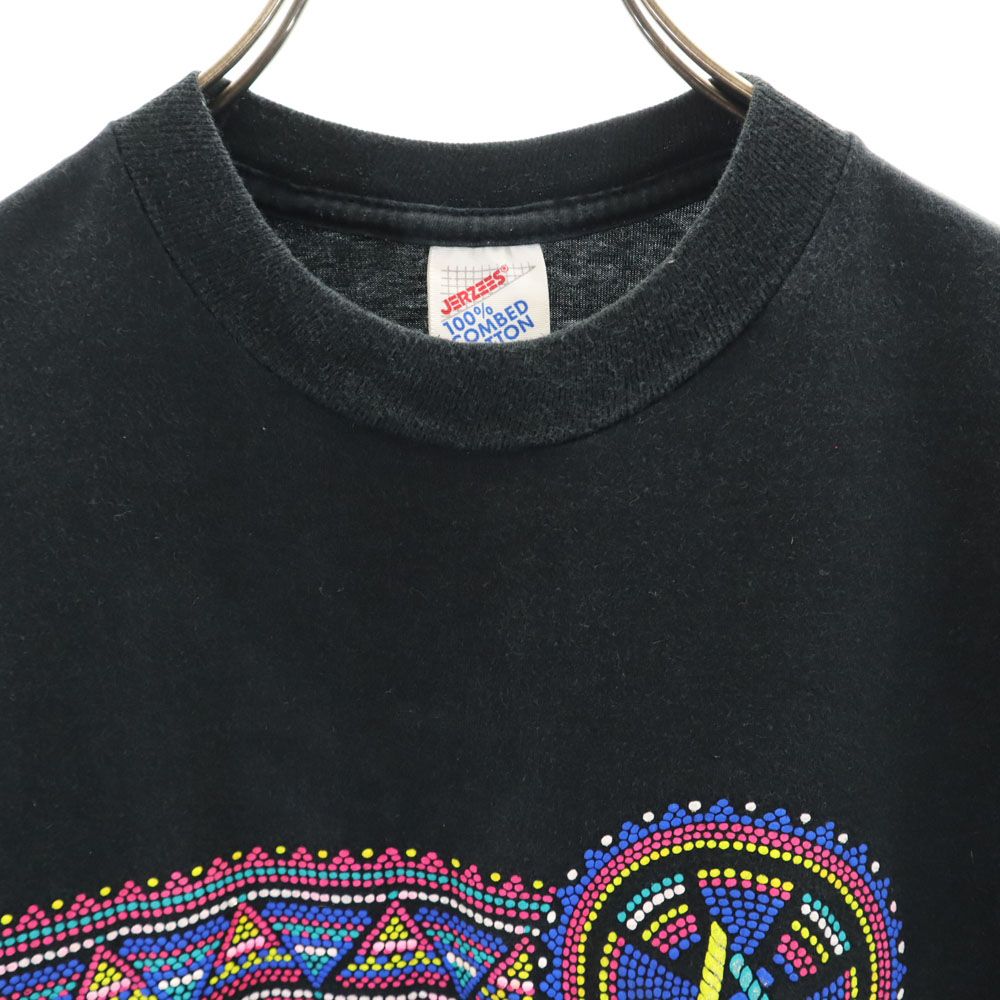 JERZEES ジャージーズ 90s USA製 オールド ビーズ 半袖 Tシャツ S ブラック系 メンズ