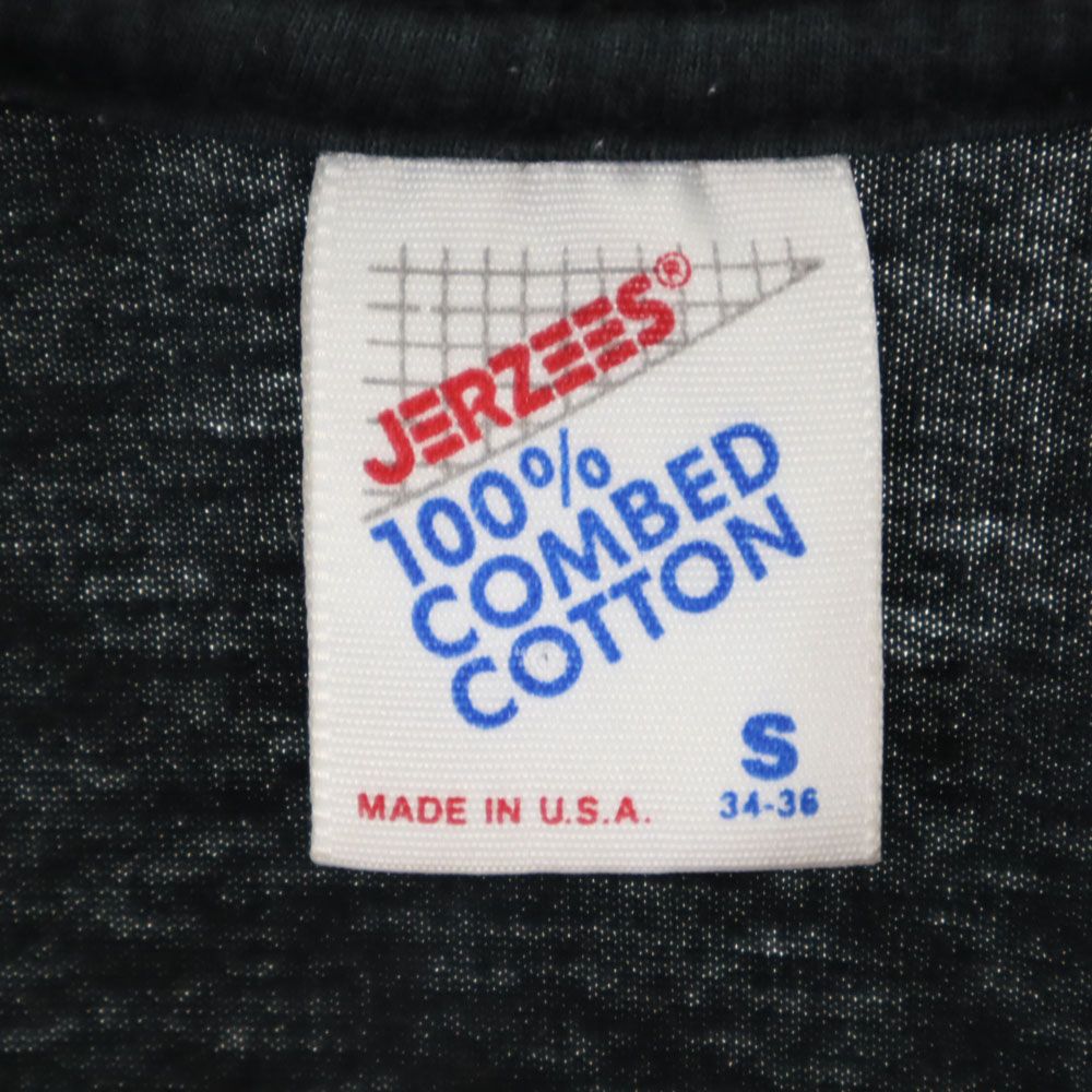 JERZEES ジャージーズ 90s USA製 オールド ビーズ 半袖 Tシャツ S ブラック系 メンズ