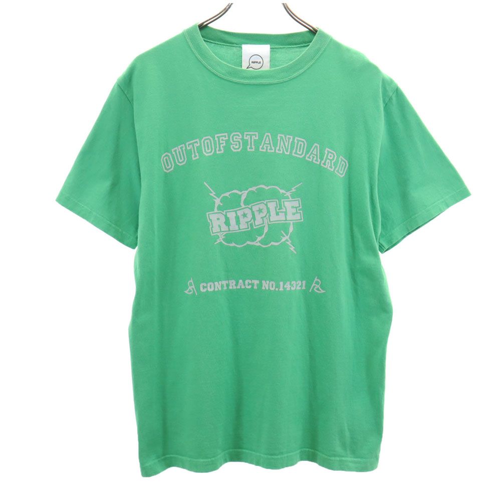 RIPPLE プリント 半袖 Tシャツ L グリーン メンズ
