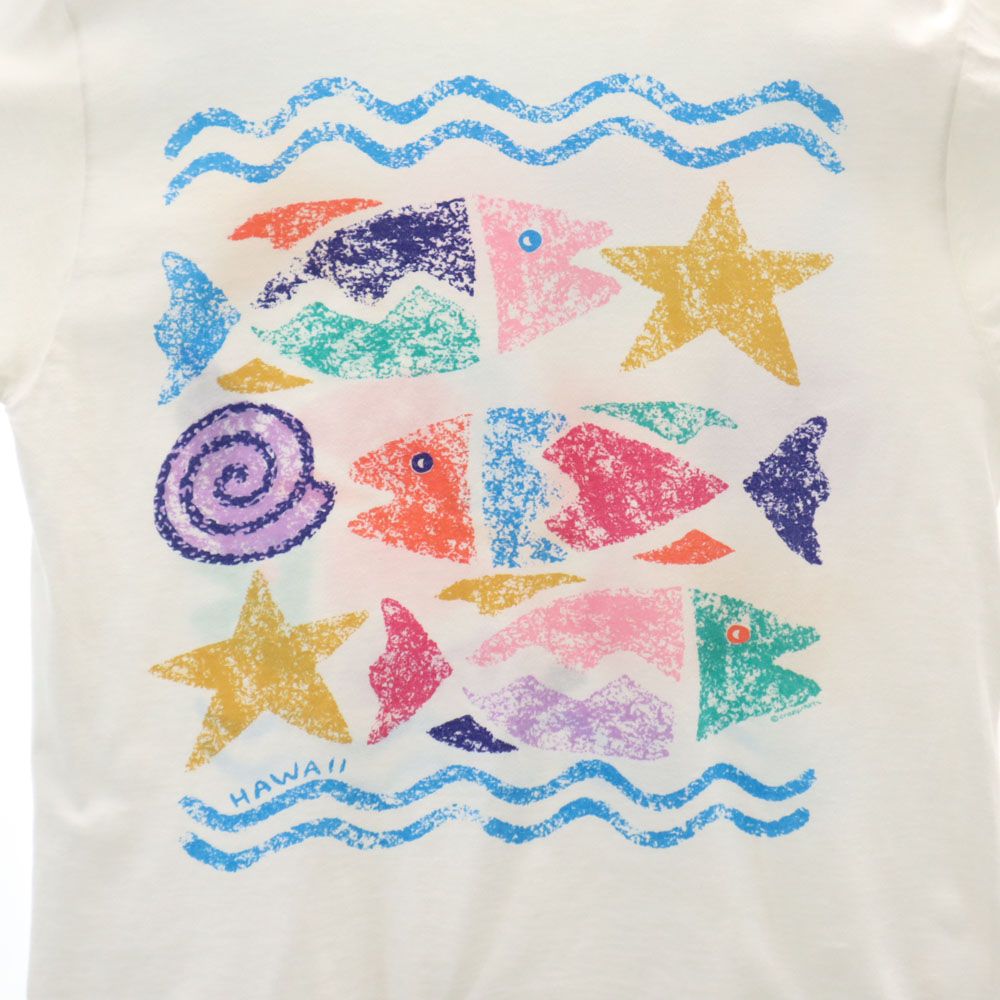 クレイジーシャツ 90s USA製 オールド プリント 半袖 Tシャツ M ホワイト Crazy Shirt メンズ