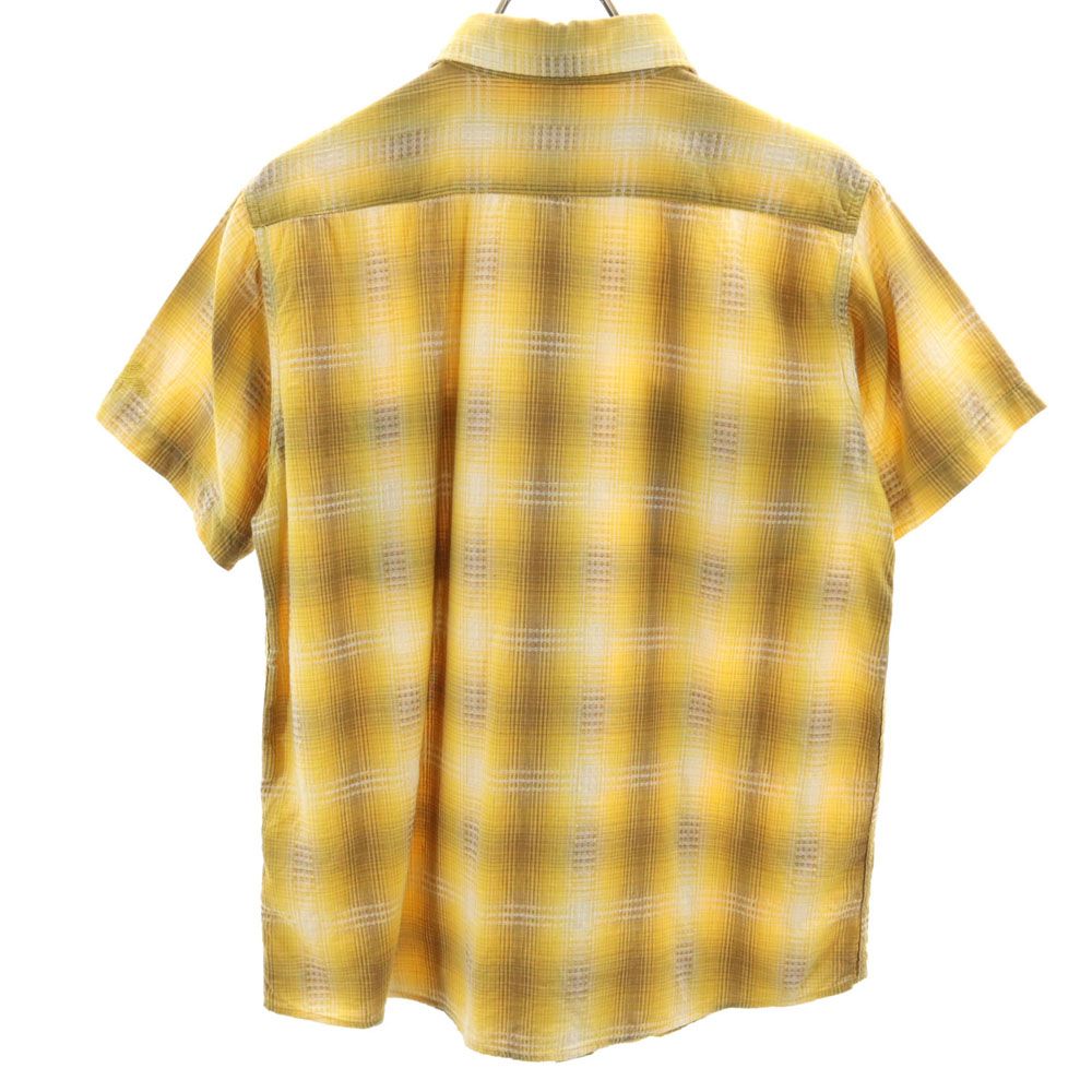 COOTIE クーティー 日本製 チェック柄 半袖 シャツ M イエロー系 メンズ