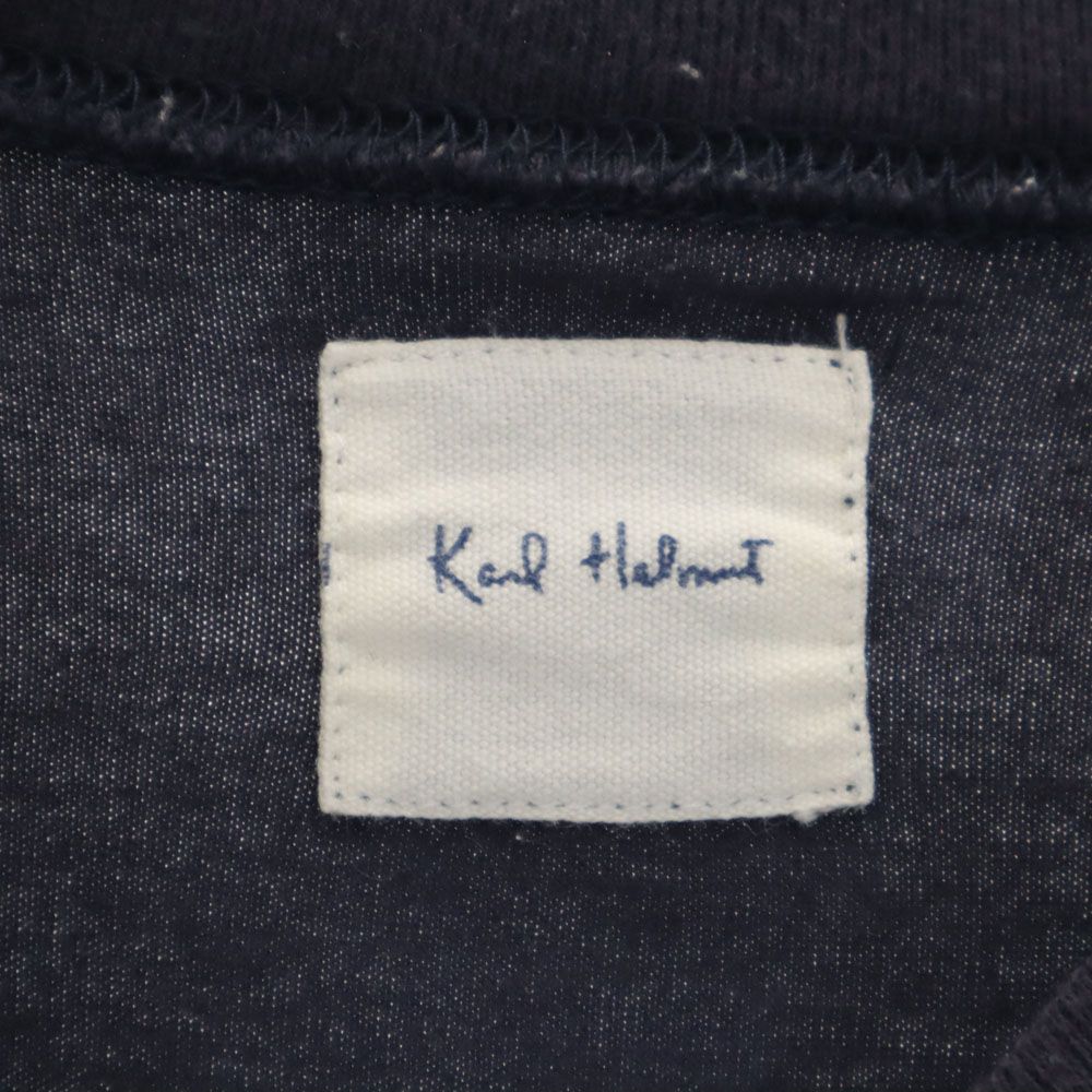 Karl Helmut カールヘルム 刺繍 半袖 Tシャツ L ネイビー メンズ