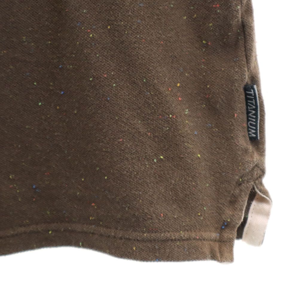 コロンビア アウトドア 半袖 ポロシャツ L ブラウン Columbia 鹿の子 レディース