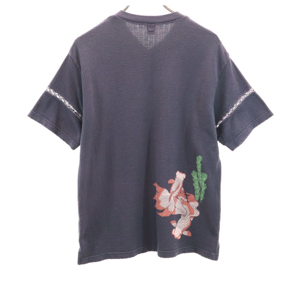 フェローズ 日本製 金魚 半袖 Vネック Tシャツ エス グレー系 Pherrow's メンズ