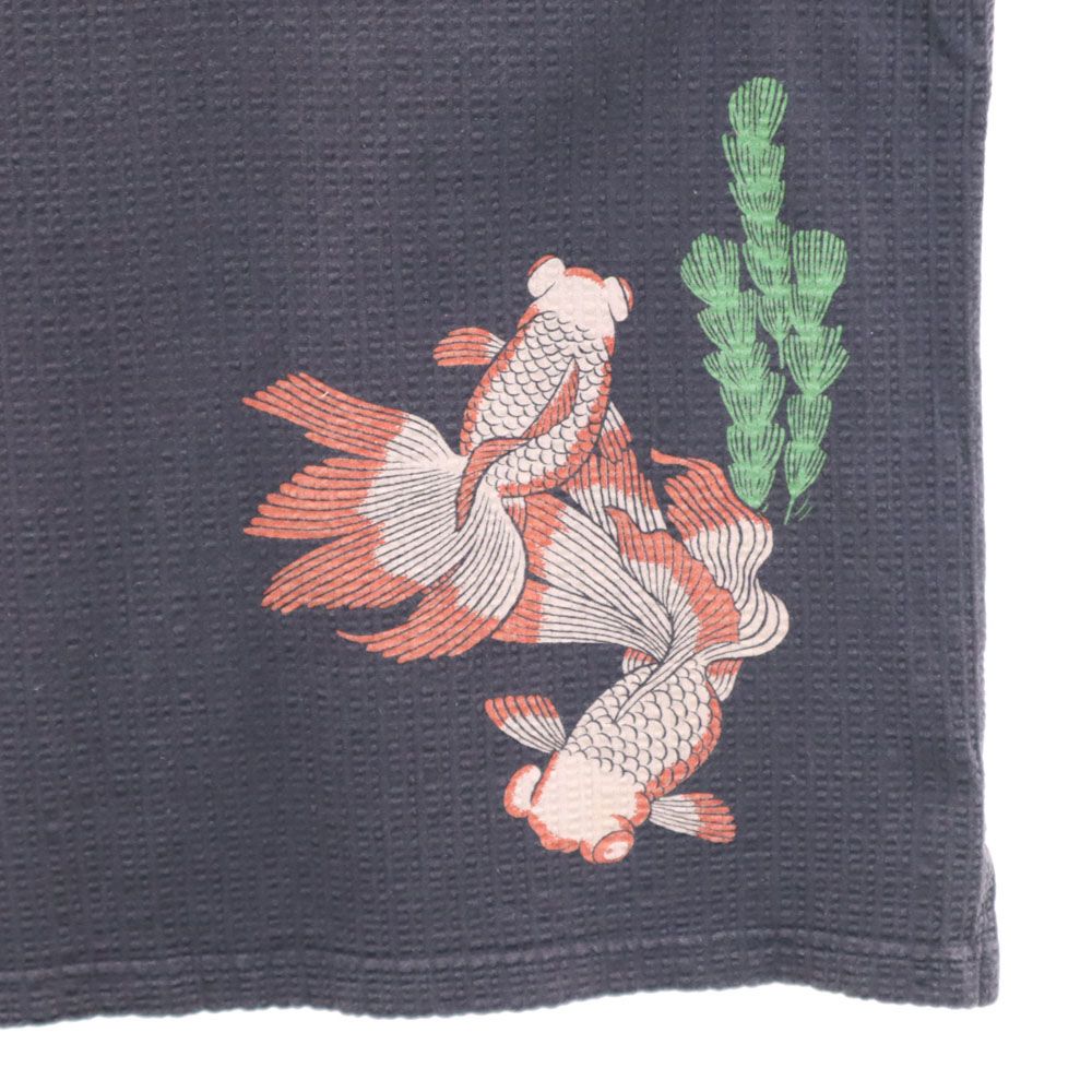フェローズ 日本製 金魚 半袖 Vネック Tシャツ エス グレー系 Pherrow's メンズ