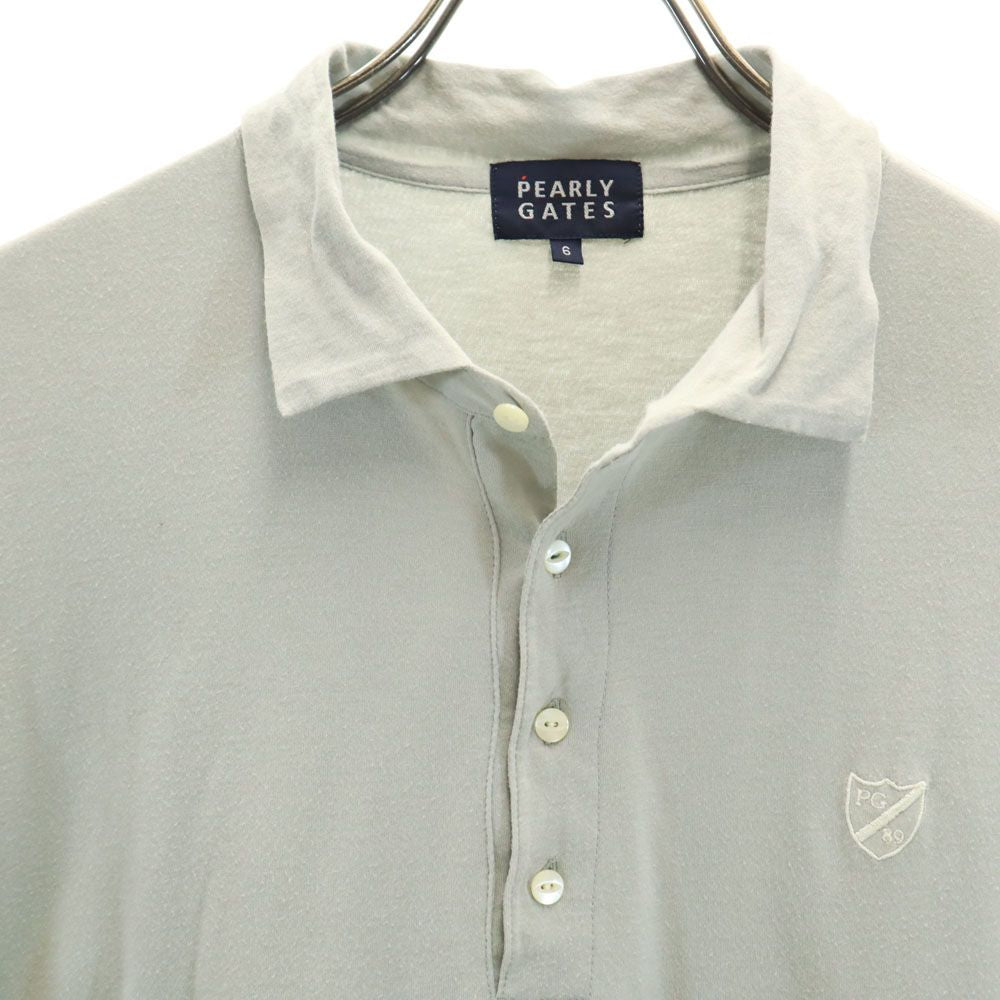 PEARLY GATES パーリーゲイツ ゴルフ 半袖 ポロシャツ 6 グレー系 メンズ