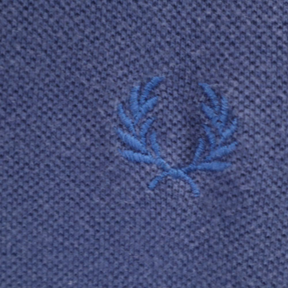 フレッドペリー 90s イギリス製 オールド 半袖 ポロシャツ 40 ネイビー FRED PERRY 鹿の子 メンズ