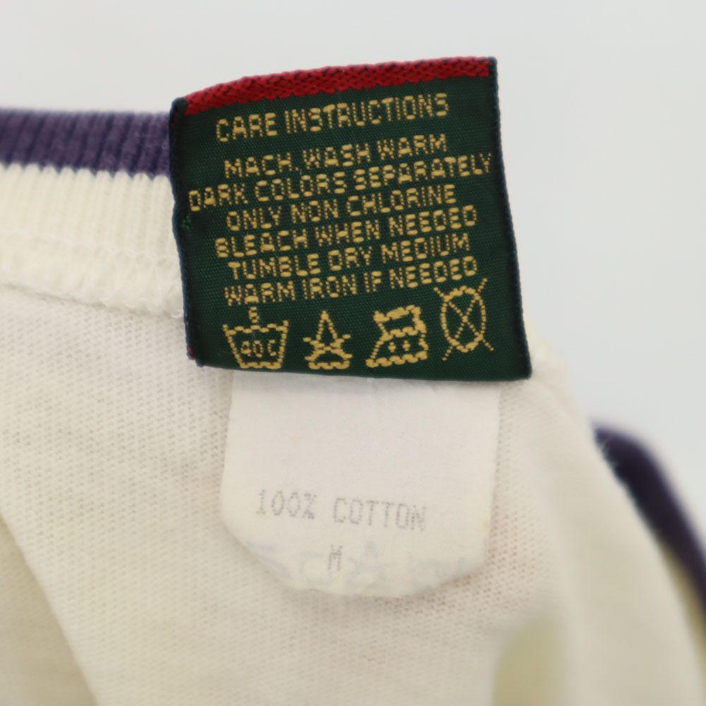 Cross Creek クロスクリーク 90s USA製 オールド ボーダー柄 半袖 Tシャツ M ネイビー×ホワイト 胸ポケット メンズ