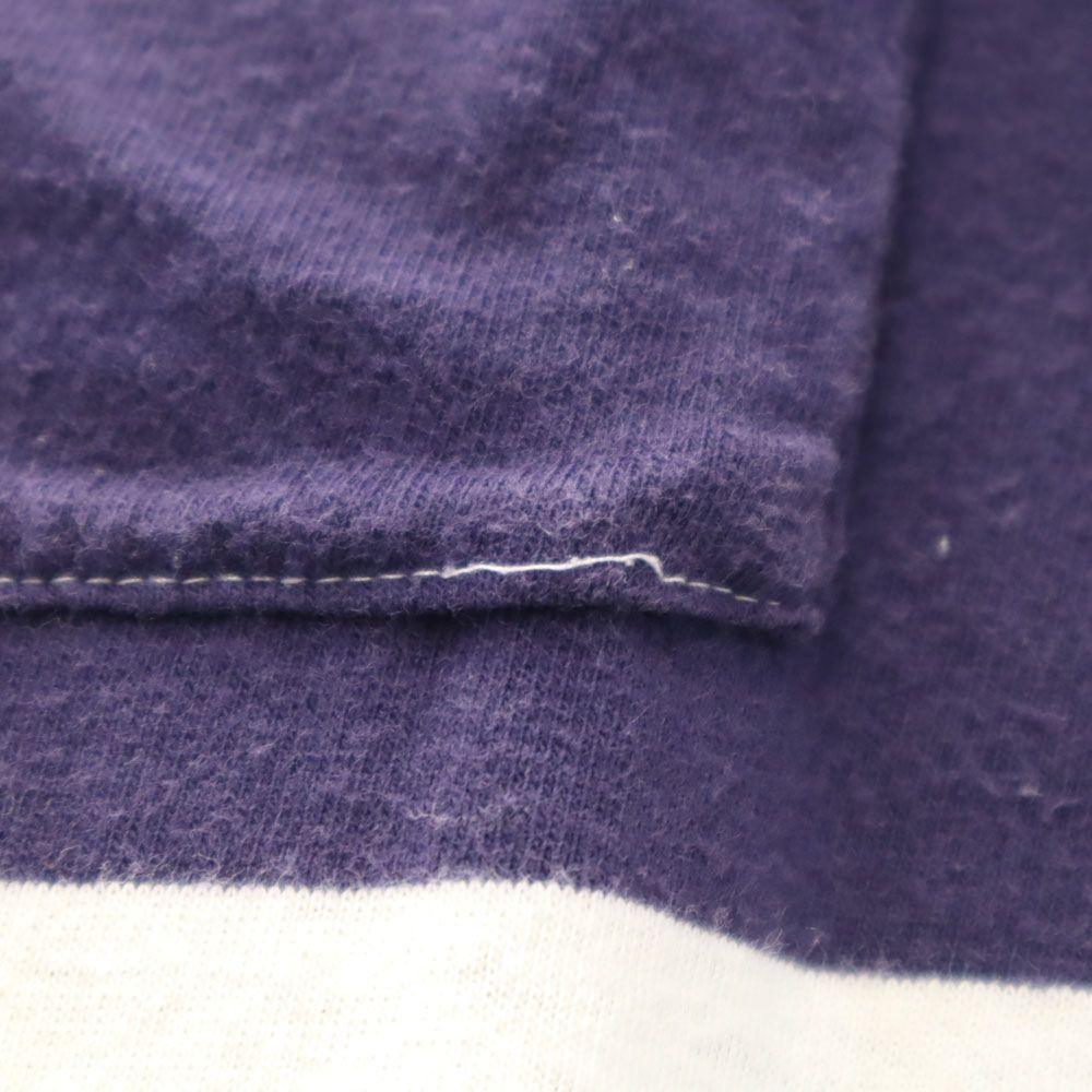 Cross Creek クロスクリーク 90s USA製 オールド ボーダー柄 半袖 Tシャツ M ネイビー×ホワイト 胸ポケット メンズ