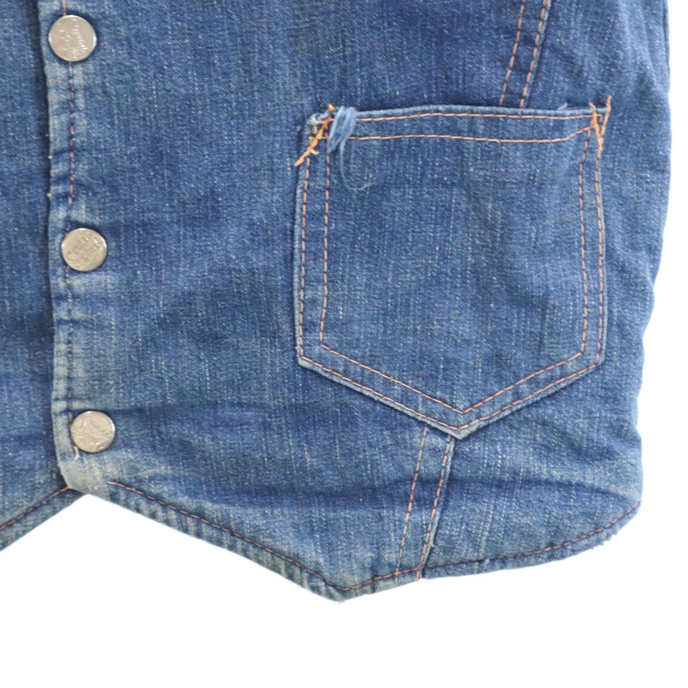 smart style スマートスタイル 70s ヴィンテージ デニム ベスト 裏キルティング レディース