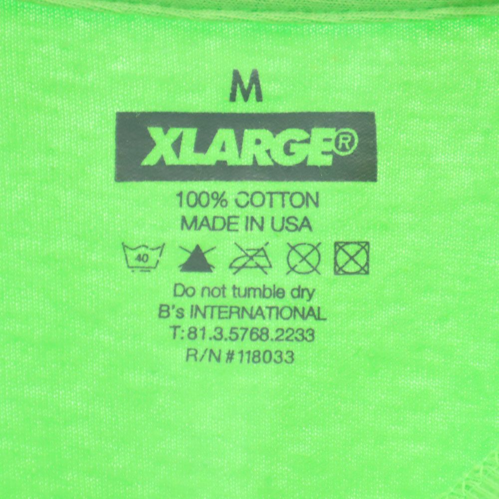 XLARGE エクストララージ USA製 プリント 半袖 Tシャツ M グリーン系 メンズ