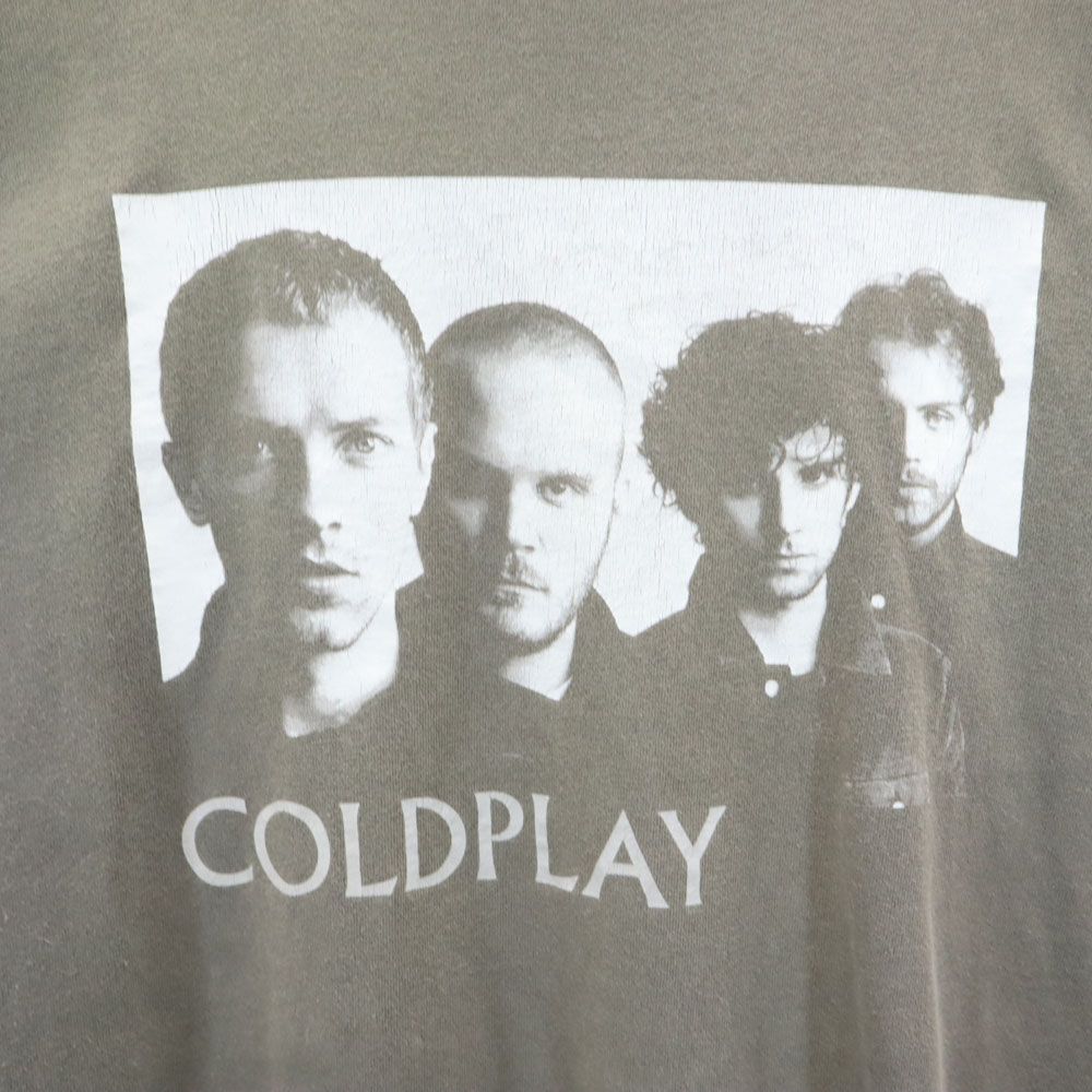 ムリナ 00s USA製 COLDPLAYツアー プリント 半袖 Tシャツ M カーキ系 Murina バンT メンズ