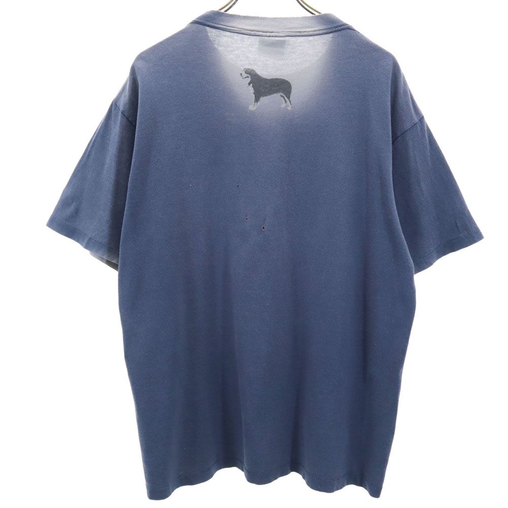 ユナイテッドスポーツ 90s オールド プリント 半袖 Tシャツ L ネイビー系 United Sports メンズ