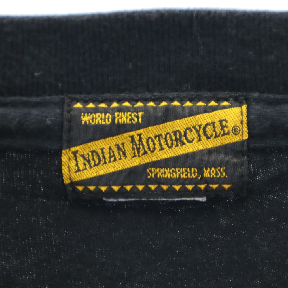 Indian Motorcycle インディアンモーターサイクル 東洋エンタープライズ プリント 半袖 Tシャツ ブラック系 メンズ